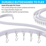 HASTHIP Flexible Ceiling Curtain Track for Room Dividers with 9.6ft Length | Easy Install Set