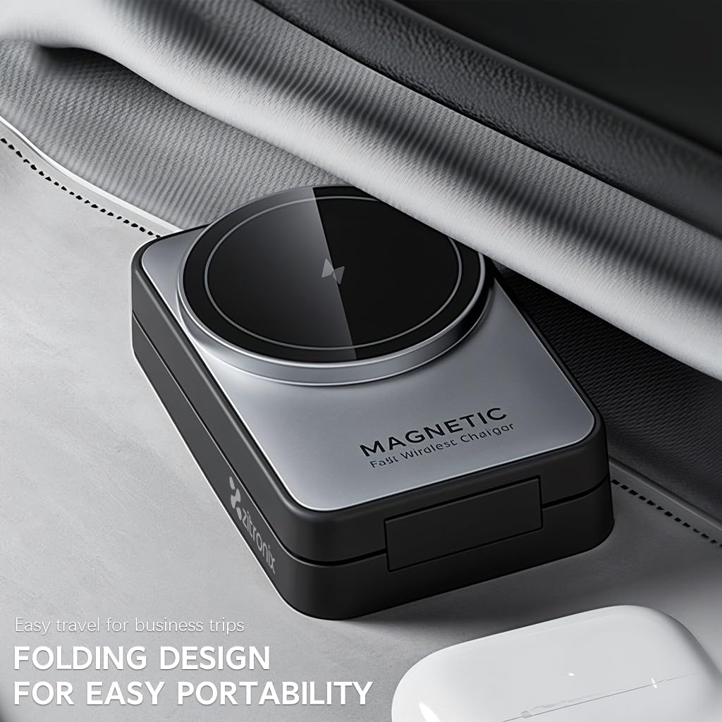 HASTHIP® Upgraded 3 in 1 Wireless Charger, Charger Cradle, Luminous Foldable Wireless Charging Cradle, Compatible with Charger & 16/15/14/13/12