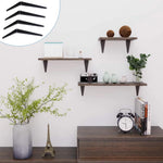 HASTHIP Wall Shelf Brackets for Shelving and Storage with Pre-Drilled Holes 10x12 in Steel Pack of 4