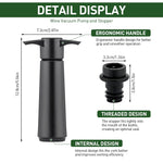 HASTHIP® Wine Vacuum Pump with 4 Stoppers, Wine Preservation Pump Wine Vacuum Pump, Wine Saver, Universal Wine Vacuum Saver Sealer, Wine Supplies