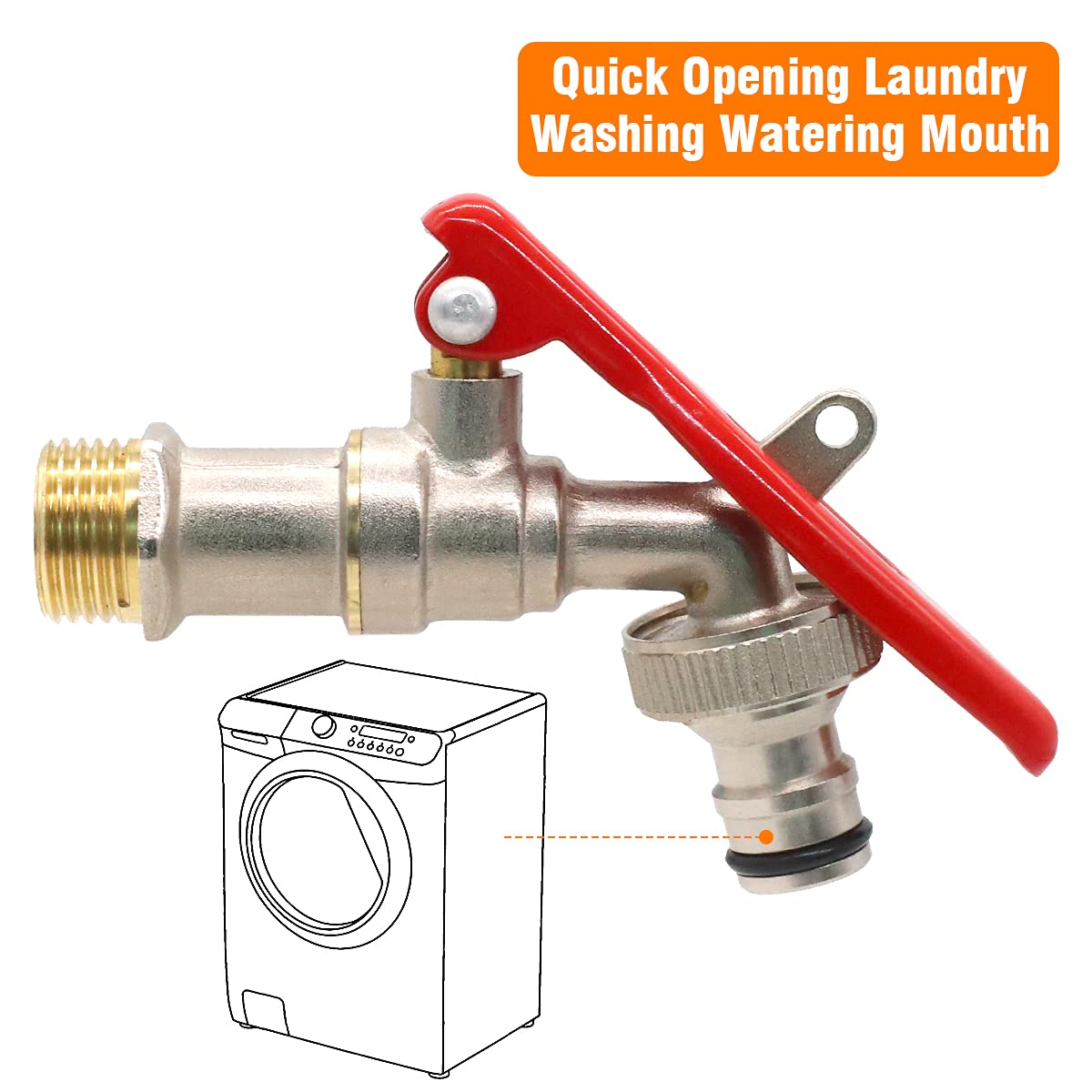 HASTHIP Tap with Lock for Outdoor Garden Use featuring 1/2 Thread Brass Body | 3 PCS Set