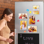 HASTHIP Acrylic Magnetic Photo Frame for Fridge with Strong Hold and 6×4 in Size | 4 Pack Transparent Display
