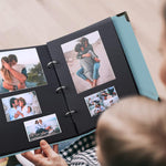 HASTHIP Scrapbook Photo Album Kit for Anniversary and DIY Crafts with 60 Pages 3 Ring Binder | Includes Pens Tapes and Stickers