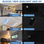 HASTHIP Blackout Window Sun Shade Cloth for Car and Home with Hook & Loop Stickers 1.45x1m | 420D Oxford UV Protection
