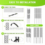 HASTHIP Garden Trellis for Climbing Plants with Interlocking 6pcs Design 46.5x90cm | PE & PP Resin Support for Vines and Roses