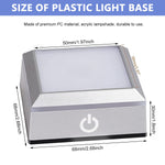 HASTHIP LED Display Stand for Crystal and Glass Art featuring Touch Switch & 6 Color Modes | 2.68 in Square Base