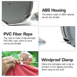 HASTHIP Retractable Clothesline for Indoor and Outdoor Drying with 39ft PVC Line and Wooden Clips | Supports 30lbs