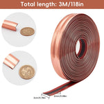 HASTHIP Wall Molding Trim for Table Edge and Door Frame featuring Flexible PVC | 9.84ft x 0.78in Rose Gold 3PCS