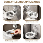 HASTHIP Wall Smoke Ashtray for Bathroom with Suction Cup Mount and Removable Stainless Steel Bowl