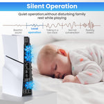 HASTHIP® Ventilador LED para PS5 Slim,Enfriador Silencioso con Memoria,Accesorio con 3 Ventiladores y Puerto USB 3.0 Compatible Consola Digital y de Disco Sistema de Refrigeración