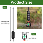 HASTHIP Hanging Drip Irrigation Kit for Gardens and Greenhouses with 60 cm 360° Rotary Sprinklers | 10 Pcs Automatic Watering System