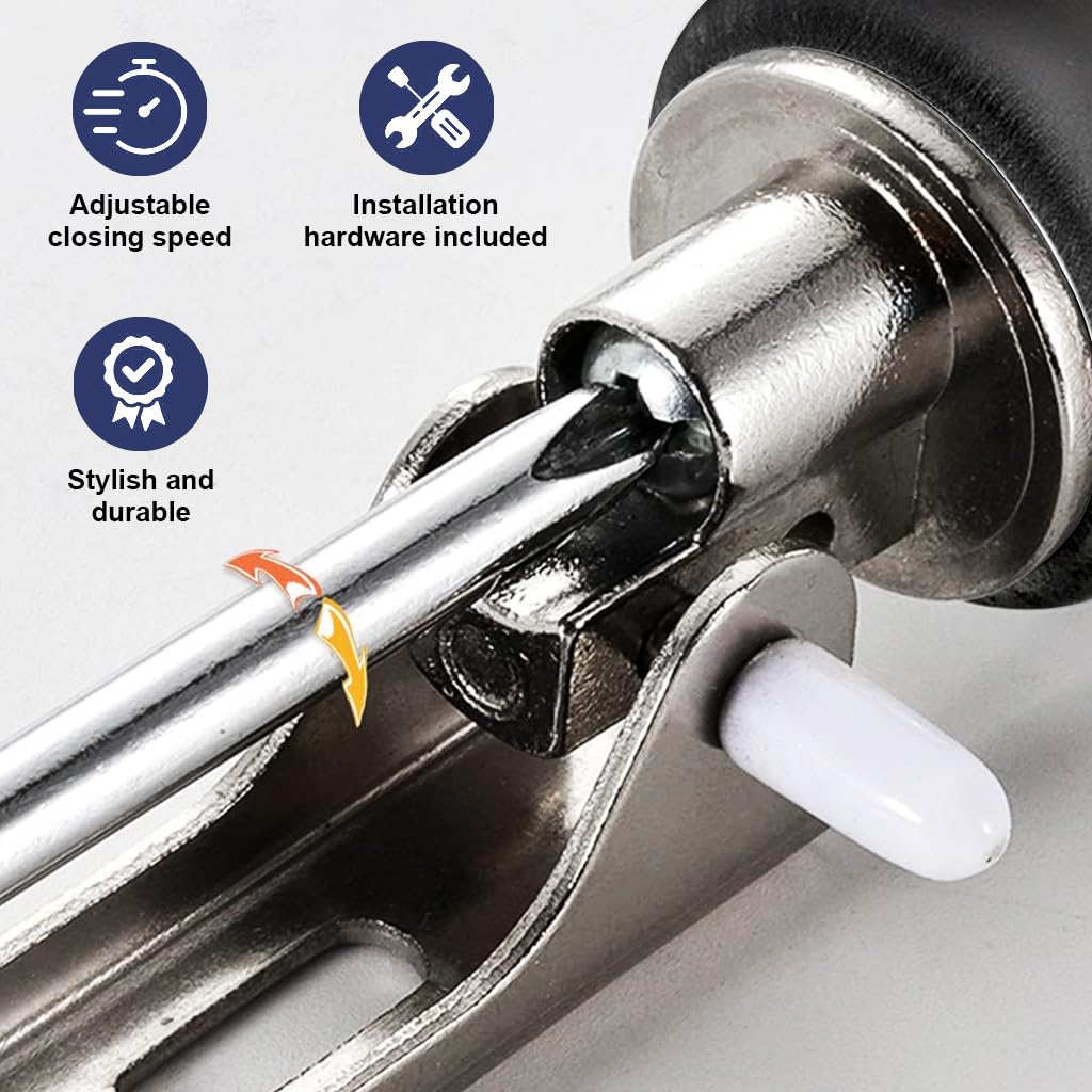 HASTHIP Door Closer for Wooden and Metal Doors featuring Pneumatic Hydraulic Mechanism | Supports Up to 35 Kgs