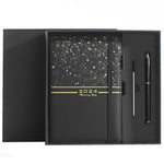 HASTHIP® 2024 Daily Planner, A5 Daily Diary, PU Leather Cover, Pen, Refill & Gift Box, Yearly, Monthly, Daily Planner Diary, Star Golden Embossing Cover Design Daily Planner, Gift for Kids Students
