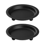 HASTHIP® Porta Velas de Hierro Negro, Juego de 2 Portavelas Redondos 4.13'' para Velas Pilar y Bola, Soporte Decorativo Duradero para Bodas, Aromaterapia y Decoración del Hogar