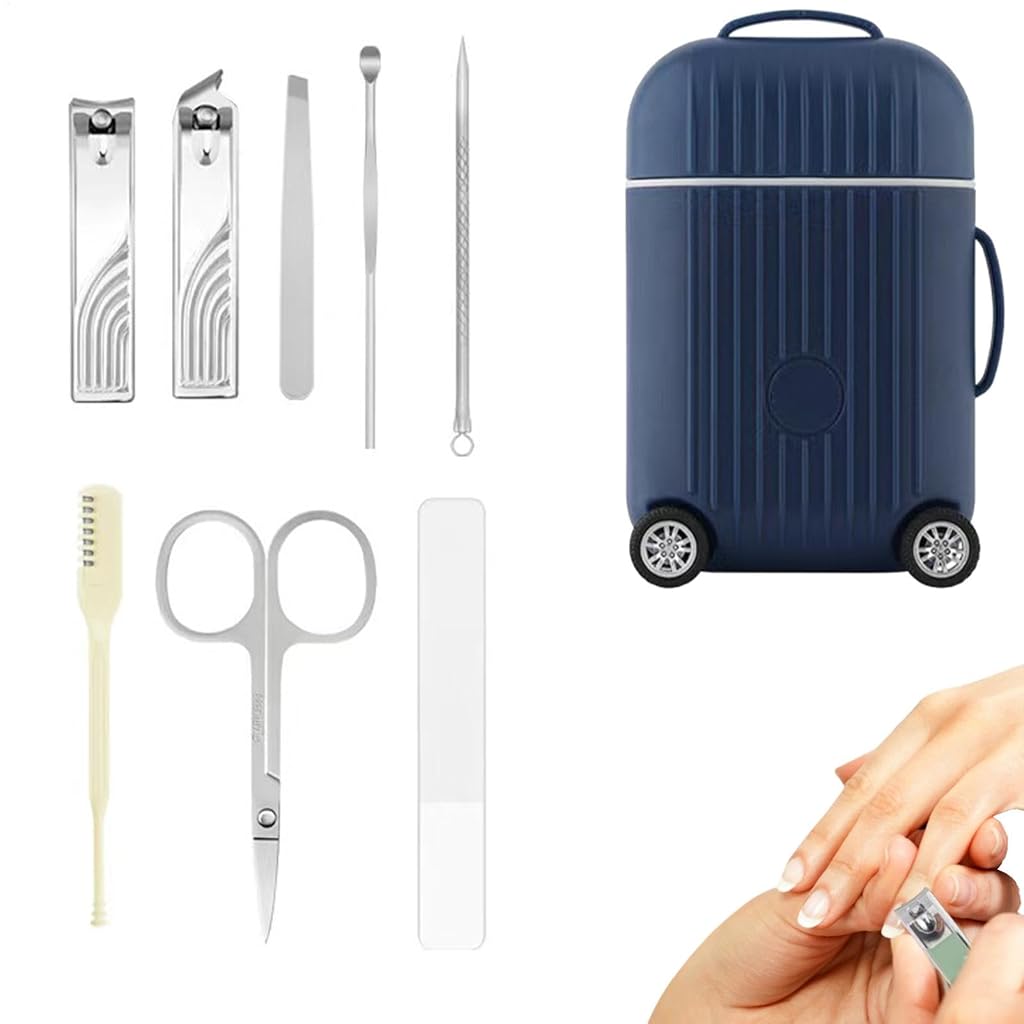 HASTHIP® Nail Clippers Set Personal Care Stainless Steel Manicure Pedicure Kit, 16-in-1 Professional Nail Care Tools, Fingernail & Toenail Clippers, Grooming Kit for Men & Women with Travel Case