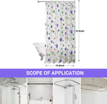 HASTHIP Shower Curtain for Bathroom with Metal Hooks and HD Print | Waterproof PEVA 1.8m x 1.8m