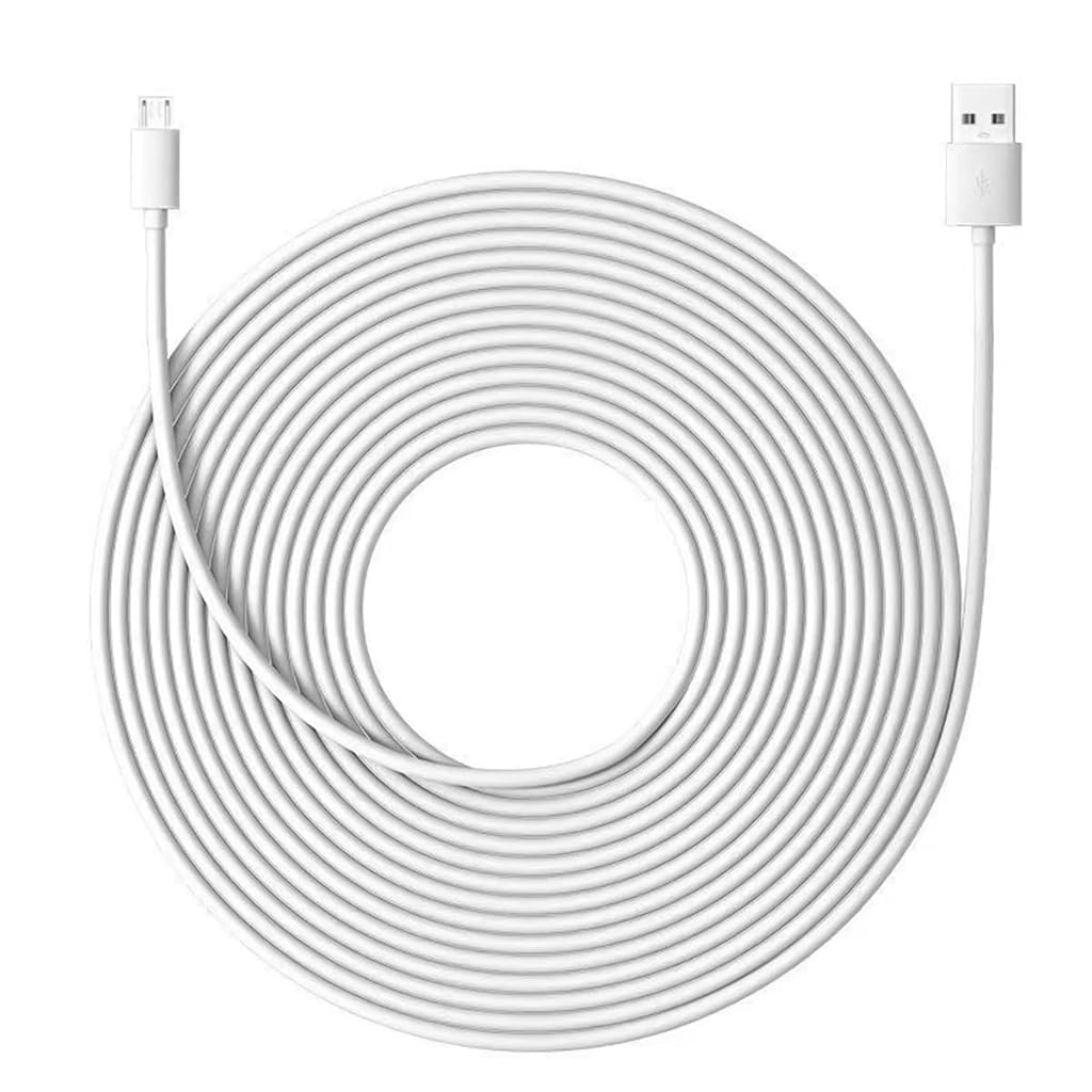 HASTHIP® 19.69Ft Micro USB Extension Cable, USB A to Micro Extension Charging Cable for Security Camera