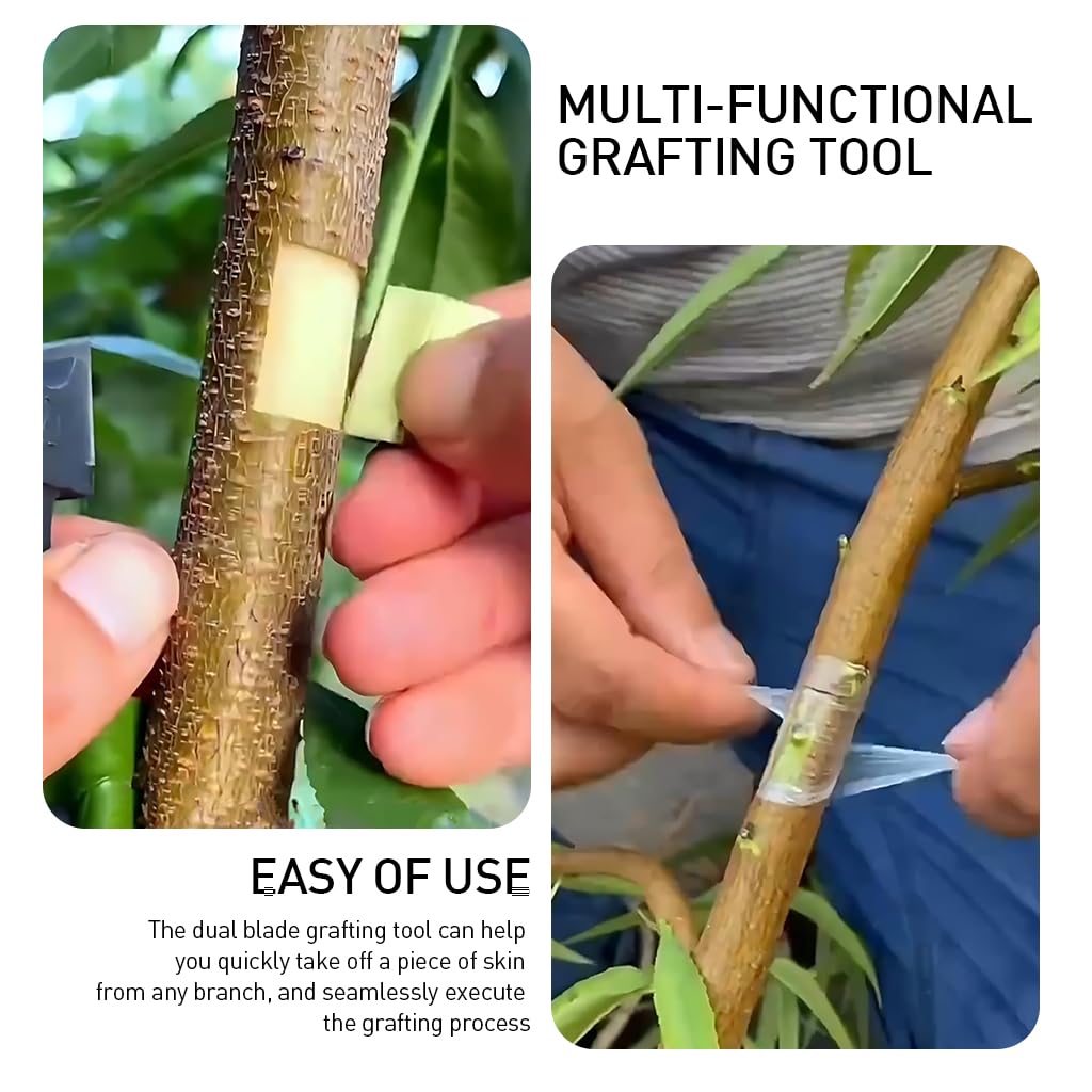 HASTHIP Gardening Grafting Cutter for Fruit Trees with Dual U-Cut Blade and Ergonomic Handle