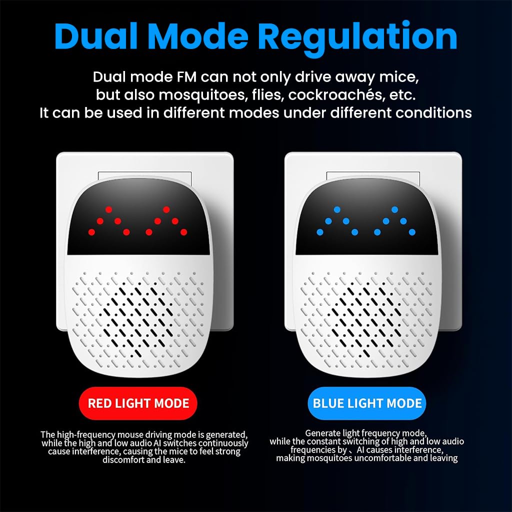 HASTHIP Ultrasonic Pest Repeller for Indoor Use with Dual Mode and 800–1200 sq Coverage | Smart Ai Silent Operation