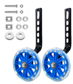HASTHIP® Mehome Flash Training Wheels for 12 14 16 18 20 Inch Kids Bike,Heavy Duty Training Wheels are for Single Speed Bicycle-Blue