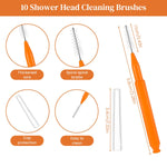 HASTHIP Shower Head Cleaner Tool for Unclogging Nozzles with 10 Fine Nylon Brushes | 4.3 in Detail Cleaning Set