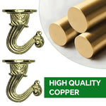 HASTHIP Ceiling Mounting Hooks for Hanging Planters featuring Retro Embossing Zinc Alloy Pack of 2