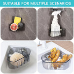 HASTHIP Kitchen Sink Strainer Basket for Corners with Triangle Design and Plastic Body | Easy to Clean Drain Basket for Food Waste and Fruits