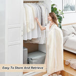 HASTHIP garment bags for clothes storage featuring full zipper clear plastic cover 55 in | 5 pack