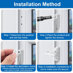 HASTHIP Window Sash Lock 4 Pc Set for Doors and Windows featuring T Handle Design | White Steel Secure Fit