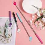 HASTHIP Telescopic Teachers Pointer 4Pcs for Classroom Use with Metal Build and Grip | Compact Colors