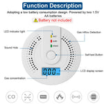 HASTHIP Carbon Monoxide Detector with LCD Display and 85dB Alarm | Advanced Sensor