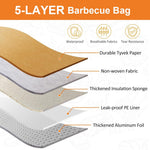 HASTHIP BBQ Meat Insulation Bag for Barbecue and Grilled Foods 15x21 in featuring 4 Layer Thermal Design