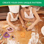 HASTHIP® 32Pcs Cookie Cutter Shapes Fruit Fork Set Stainless Steel Press Fruit Cutter Shapes Cookie Cutter Shapes Cartoon Biscuit Mold Easter Biscuit Mold DIY Baking Essentials Supplies