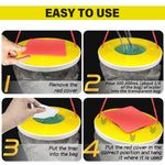 HASTHIP Fly Traps Outdoor 2 Pack for Farms and Backyards with Hanging Catcher Bags | Non Toxic Disposable Fly Killer