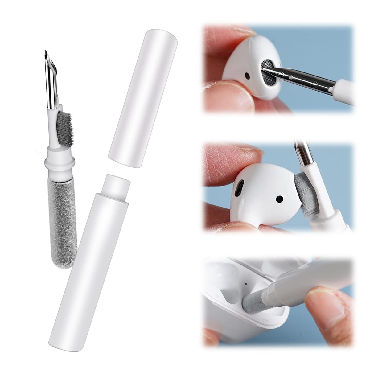 Earphone Cleaning Brush Set,Earbuds Clean Pen Earbud Dust Brush Earphone Case Cleaning Gadget for Airpods Pro MI Earbuds