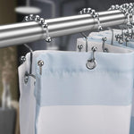 HASTHIP Shower Curtain Hooks for Bathroom Rods with Dual Side Design and 12 Metal Rings (Nickel)