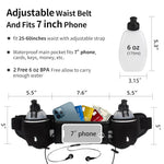 HASTHIP Running Belt with Dual Water Bottles Adjustable Hydration Waist Pack