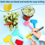 HASTHIP Plant Label Set for Garden Organization featuring 200 pcs PVC Yellow Tags | Writable and Loop Design