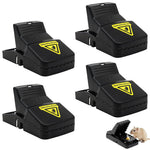 HASTHIP Rat Traps for Indoor and Outdoor Use with Ultra Fast Trigger | 4Pcs 14×7.5×7.3cm Reusable ABS Design