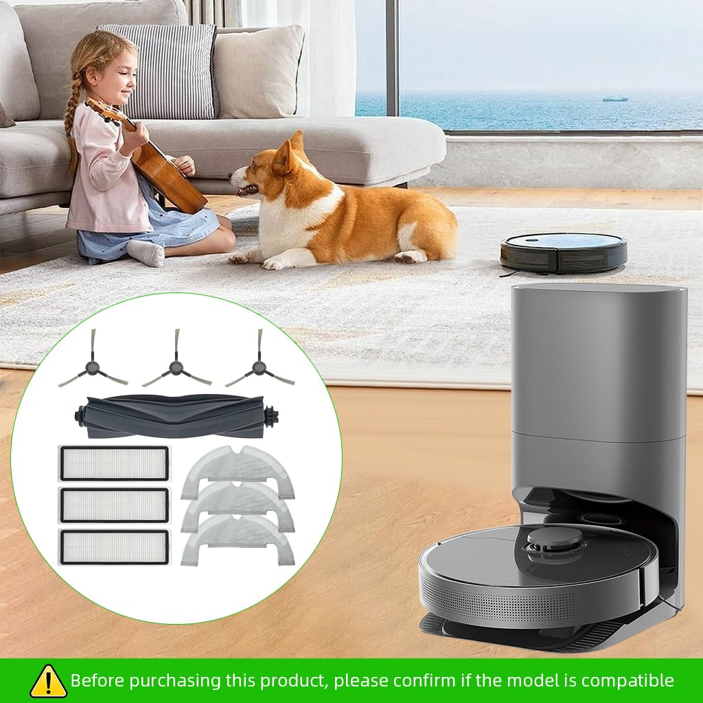 HASTHIP Compatible Accessories for Dreame D10s Plus Vacuum Cleaner with 10pcs Set | Includes Main Brush Side Brushes Mops and Filters