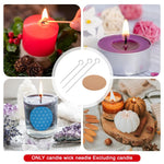 HASTHIP Punching Needle Set for Candle Making with 3 Stainless Steel Wick Pins and 19cm Cork Mat