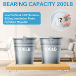 HASTHIP Caster Wheels for Furniture and Appliances featuring 360° Swivel 200kg Capacity | 4pcs Self Adhesive Design