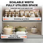 HASTHIP Under Sink Organizer for Kitchen and Bathroom featuring 12.5–20 in Adjustable Width | Smooth Gliding Carbon Steel Drawer