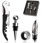 HASTHIP Bottle Openers Kit 4PCS for Wine and Beer with Ergonomic Corkscrew and Stainless Steel Tools | Gift Box Set
