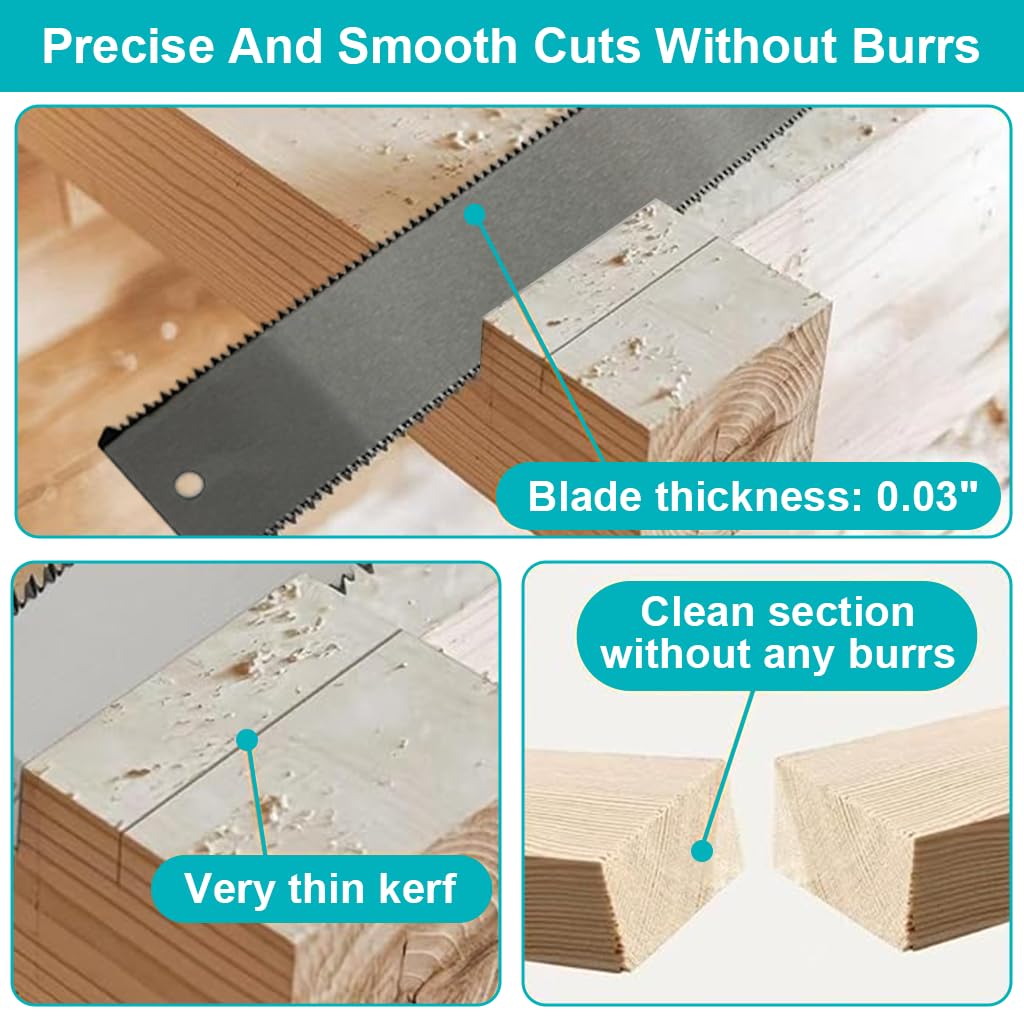 HASTHIP Hand Saw for Woodworking with 65cm SK5 Blade and Double Sided Serrated Teeth | Detachable Anti Slip Handle