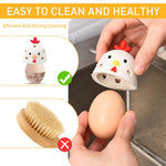 HASTHIP Silicone Egg Brush Cleaner for Fresh Eggs with 2.24 in Cap Design and Soft Bristles