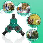 HASTHIP Splitter 2 Way for Garden Irrigation with Separate Valve Switch and ABS Body | Fits 1/2 inch Tap Connectors
