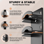 HASTHIP Hat Wall Organizer for 10 Hats with Contoured Holders and No Drill Mount | 2 Pack