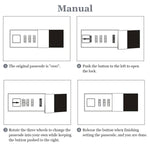 HASTHIP Diary with Lock for Writing and Travel featuring 3‑Digit Password Lock | 200 Pages A5 PU Leather Notebook Grey 2 PCS