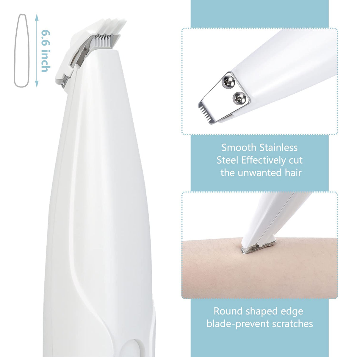 HASTHIP Dog Hair Trimmer for Paws with 2 Speed Low Noise Motor and Safe Ceramic Blade | Cordless USB Rechargeable Grooming Tool